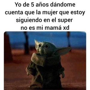 meme de Baby Yoda sobre la infancia