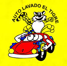 Logotipo de autolavado el tigre