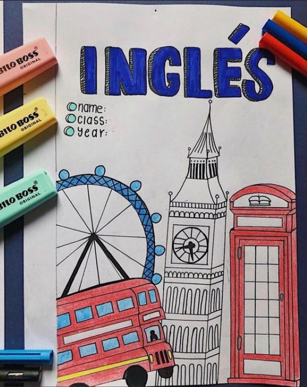 Portadas De Inglés Fáciles Bonitas Para Colorear Lavoz© 2605