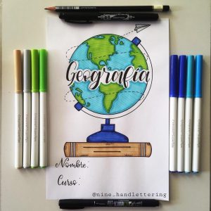 planeta tierra pintado con marcadores geografia portadas