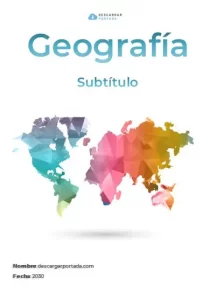 portadas de geografía hecha en word para imprimir